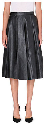 J.W.Anderson Pleated leather midi-skirt