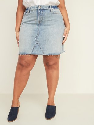 old navy plus size denim skirt