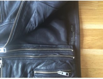 AllSaints Leather Biker Skirt