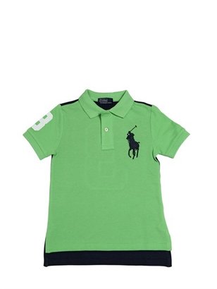 Ralph Lauren Childrenswear - Two Tone Cotton Piqué Polo Shirt