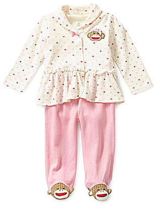 Baby Starters 3-9 Months Printed Jacket, Bodysuit & Solid Footed Pant Set