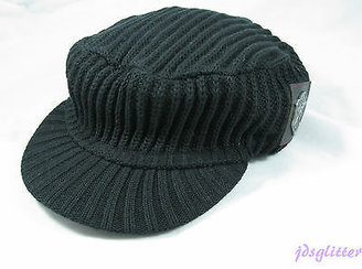 GUESS Black Vincent Knit Brim Cap One Size NWT