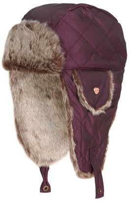 Ted Baker Girl's purple quilted trapper hat