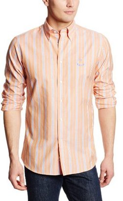 Façonnable Men's Multi Colored Striped Oxford Woven Shirt