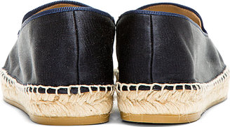 Marc by Marc Jacobs Navy Satin Embroidered Mouse Espadrilles