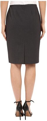 Calvin Klein Pencil Skirt (Charcoal Melange) Women's Skirt