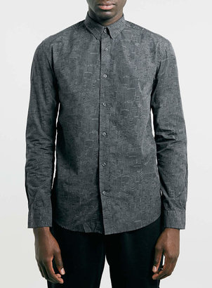 Topman Selected Homme X Daniel Van Der Noon Black 'Metropolis' Shirt