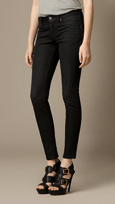 Burberry Skinny Fit Low-Rise Washed Black Jeans