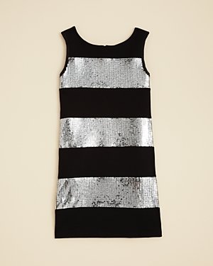 Biscotti Girls' Glitterati Striped Sequin Dress - Sizes 4-6X