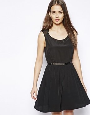 Dress Gallery Naema Silk Mix Dress - noir