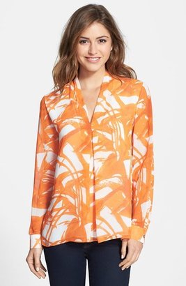 Vince Camuto Inverted Pleat Front Blouse