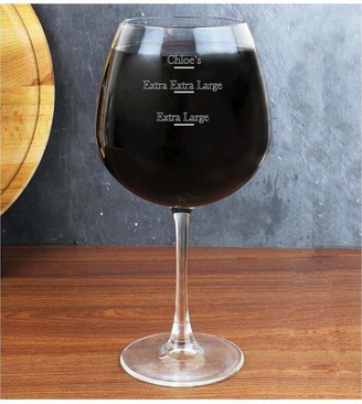 Personalised Measures Large Wine Glass