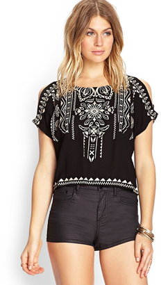 Forever 21 Tribal Print Woven Top