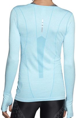 Nike Women's Dri-Fit Knit Long Sleeve Running Shirt-Blue-XL