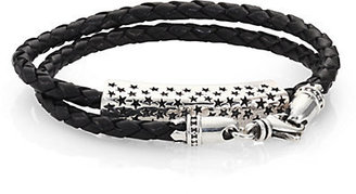 King Baby Studio Stars Double-Wrap Leather Bracelet