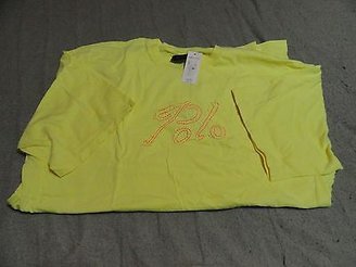 Polo Ralph Lauren NWT Solid YELLOW T-Shirt with POLO stitched on front 2XL 3XL
