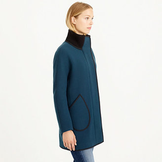 J.Crew Double-cloth tipped patch-pocket cocoon coat