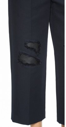 Alexander Wang Cropped Knee Patch Pants
