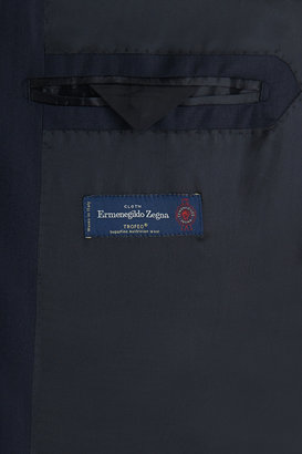 Zegna 2270 Zegna Ol Zegna Cloth Regular Fit 2 Piece Herringbone Suit Navy