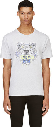 Kenzo Grey Tiger Logo T-Shirt
