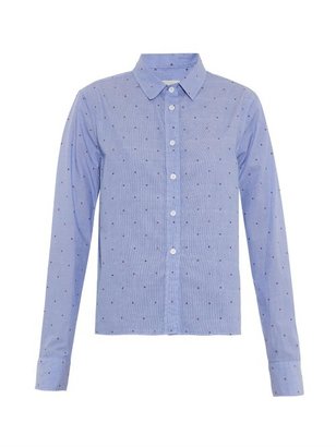 Band Of Outsiders Cannes embroidered and striped shirt