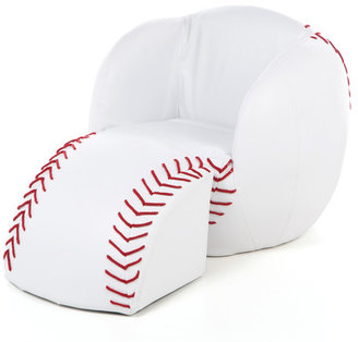Gift Mark Baseball Kids Novelty Chair and Ottoman