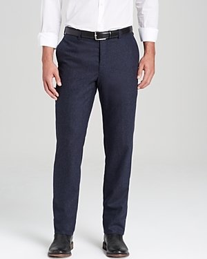 John Varvatos Luxe Solid Flannel Trousers - Slim Fit - Bloomingdale's Exclusive