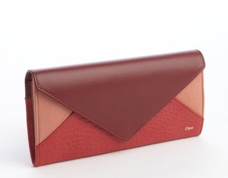 Chloé Red Patchwork Leather Wallet
