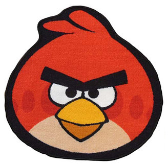 George Angry Birds shaped rug