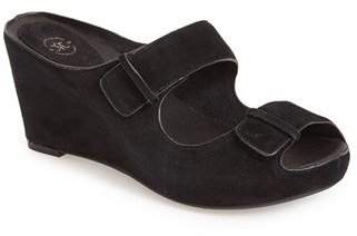 Johnston & Murphy 'Tricia' Leather Double Strap Slide Sandal (Women)
