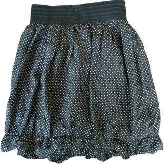 Sandro Black Silk Skirt