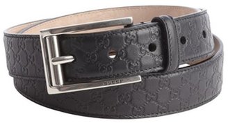 Gucci black guccissima leather belt