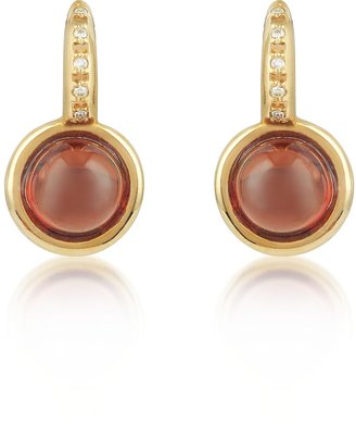 Garnet and Diamond 18K Rose Gold Earrings