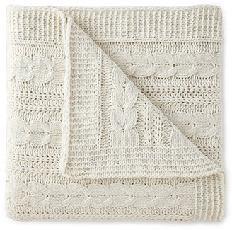 JCPenney Home Chunky Cable Knit Chenille Throw