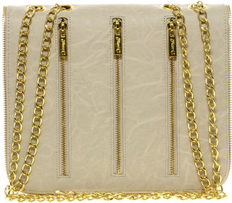 Max C London Shoulder Bag With Chain Strap & Zip Detail