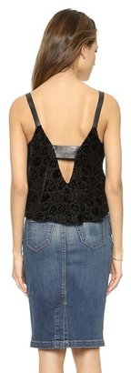 Twelfth St. By Cynthia Vincent Leather Strap Cropped Camisole