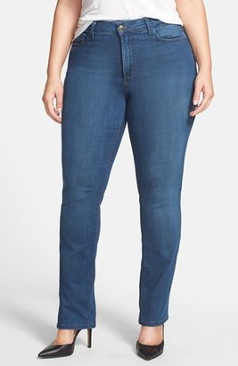 NYDJ 'Hayley' Stretch Straight Leg Jeans (Valencia) (Plus Size)