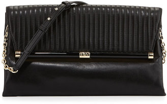 Diane von Furstenberg 440 Large Envelope Rail Clutch Bag, Black