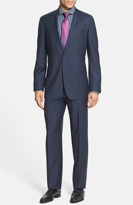 HUGO BOSS 'Edison/Power' Classic Fit Dark Blue Wool Suit