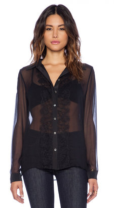 Equipment Gabby Lace Mix Blouse