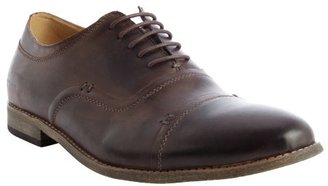 Kenneth Cole Reaction brown distressed leather cap toe 'Rea-pin-g' oxfords