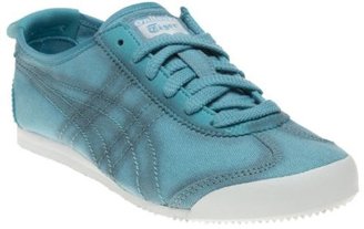 Onitsuka Tiger by Asics New Womens Blue Mexico 66 Canvas Trainers Retro Lace Up