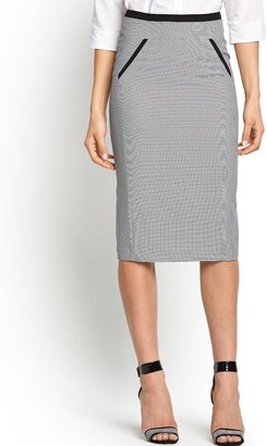 South Textured Fashion Pencil Skirt with Illusion Panel