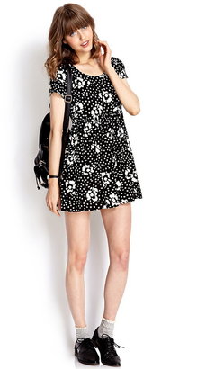 Forever 21 Dotted Floral Dress