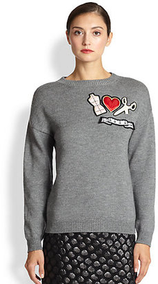 Moschino Cheap & Chic Moschino Cheap And Chic Atelier Appliqué Wool Sweater