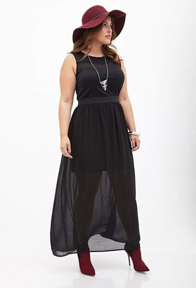 Forever 21 FOREVER 21+ Plus Size Chiffon Maxi Dress