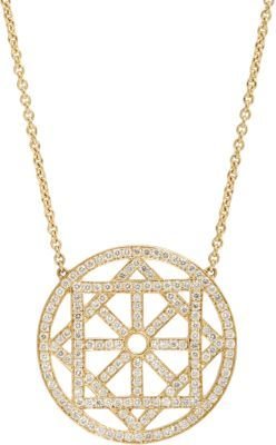 Pamela Love Fine Jewelry Diamond & Gold Arch Pendant Necklace