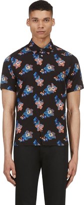 Marc Jacobs Black Hibiscus Print Shirt