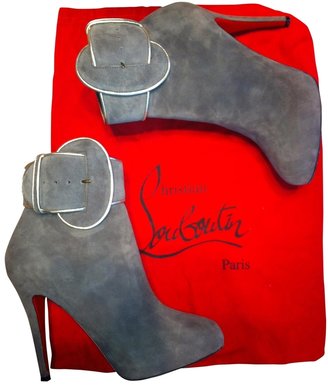 Christian Louboutin Grey Velvet Ankle boots