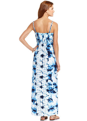 Style&Co. Petite Floral-Print Tiered-Bodice Maxi Dress
